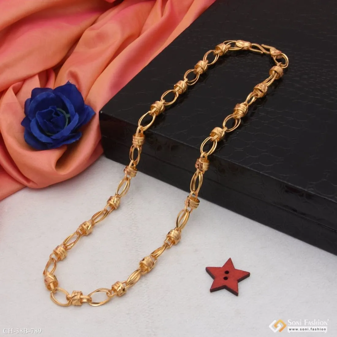 1 Gram Gold Forming Fashion-Forward Design High-Quality Chain for Men - Style B789