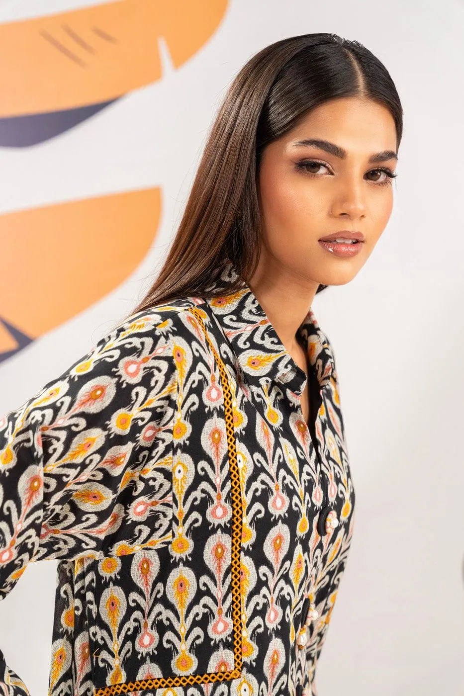 1 Pc Printed Cambric Shirt 