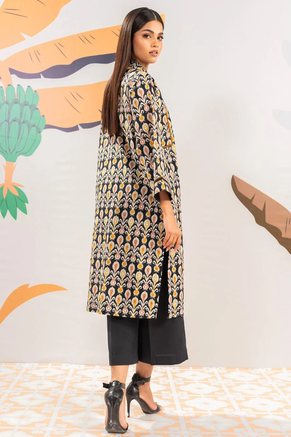 1 Pc Printed Cambric Shirt 