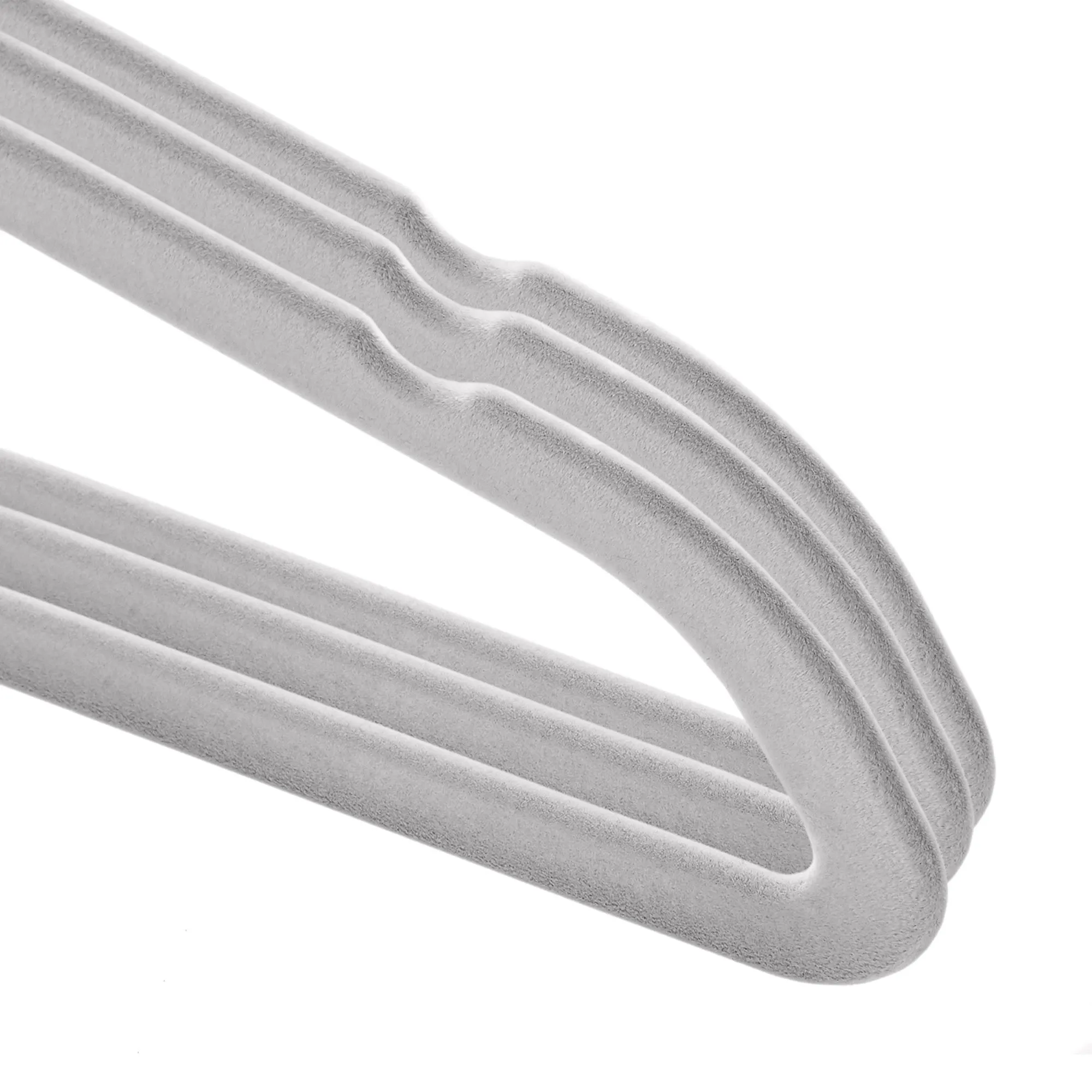 100 Velvet 11" Baby Hangers - Gray