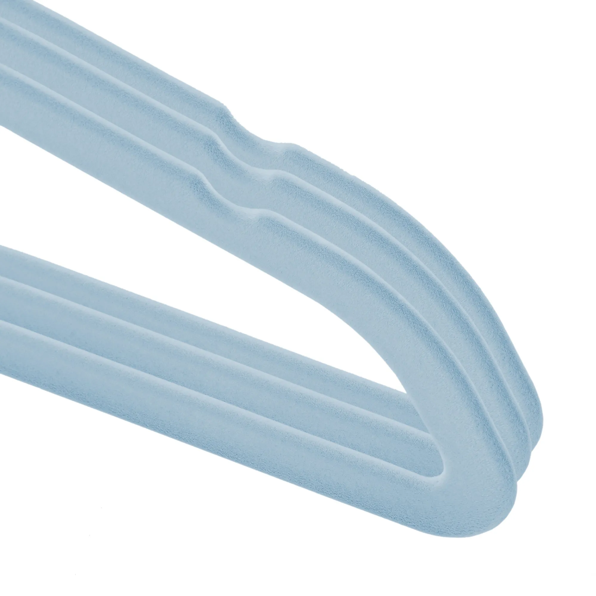 100 Velvet 11" Baby Hangers - Light Blue
