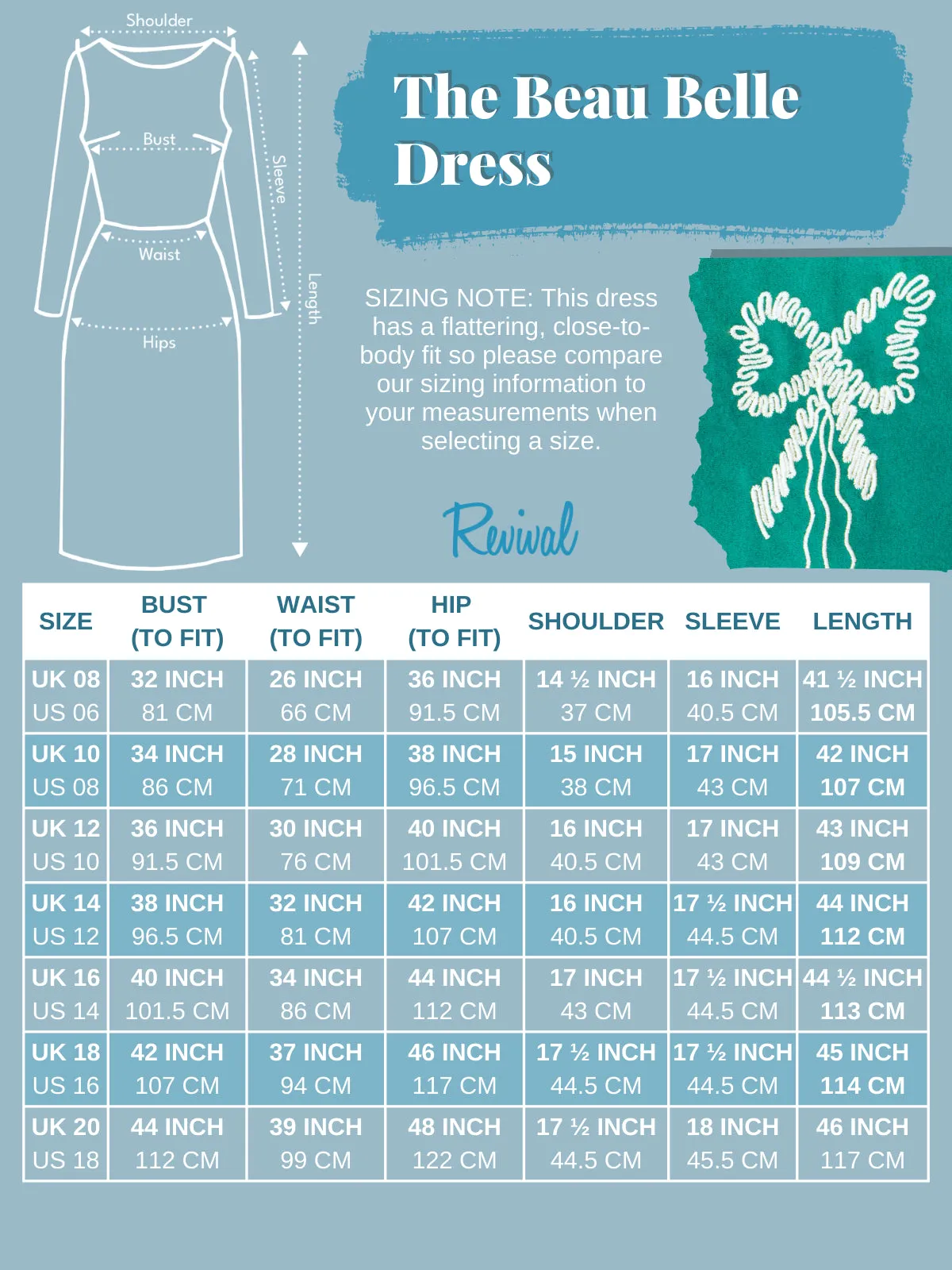 Vintage Green Beau Belle Embroidered Dress from the 1940s