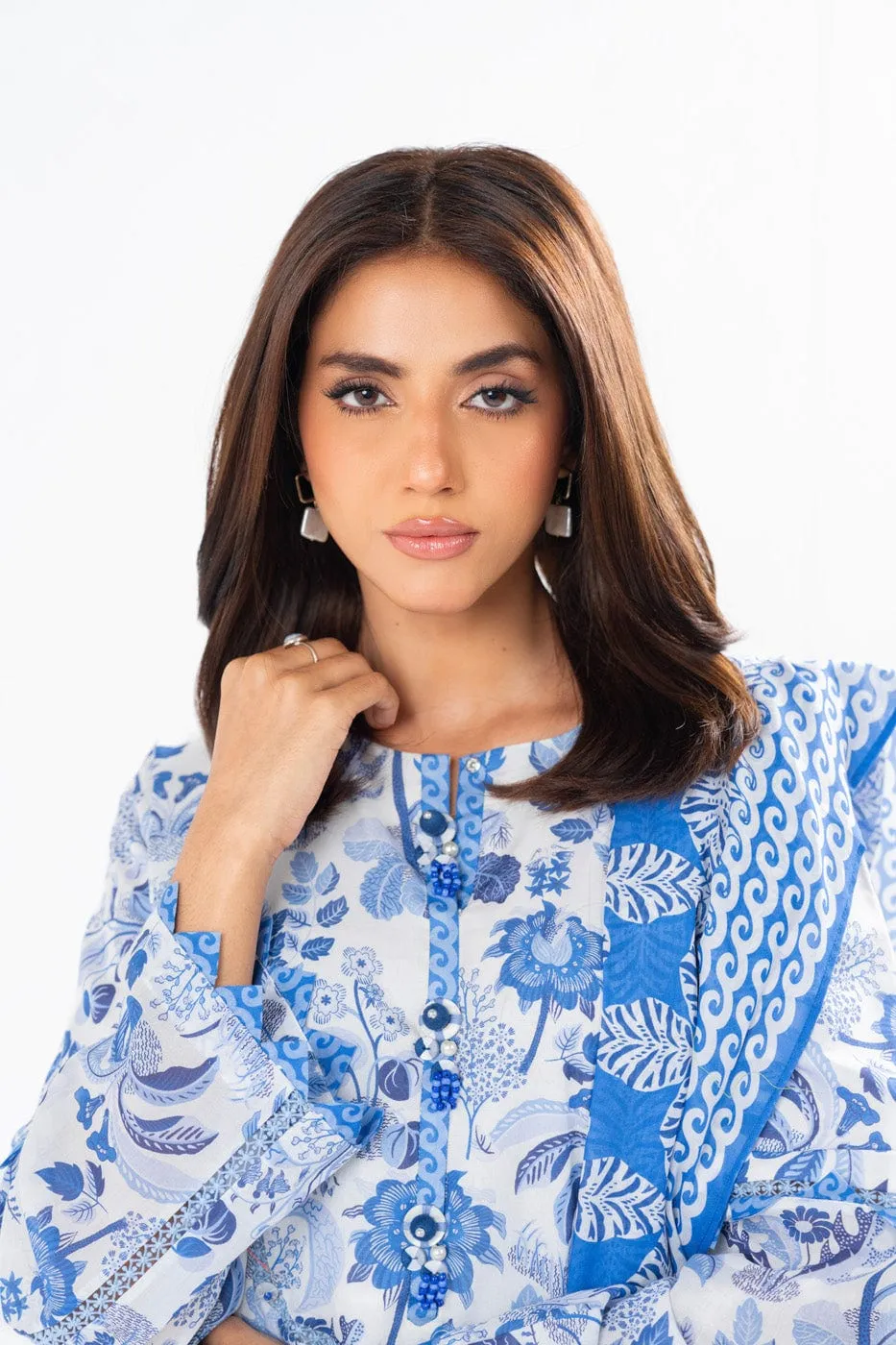 3 Pc Printed Lawn Suit With Printed Lawn Dupatta