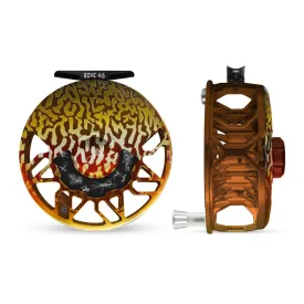 Abel ROVE Reel 4/6 Tiger Trout, Freshwater Flies Engraving with Platinum Handle