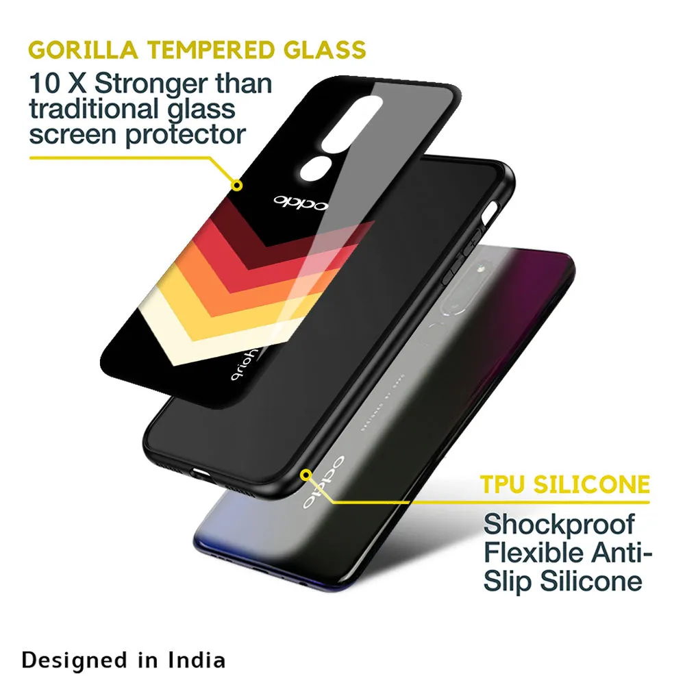Abstract Arrow Pattern Glass Case For Oppo Reno 3 Pro