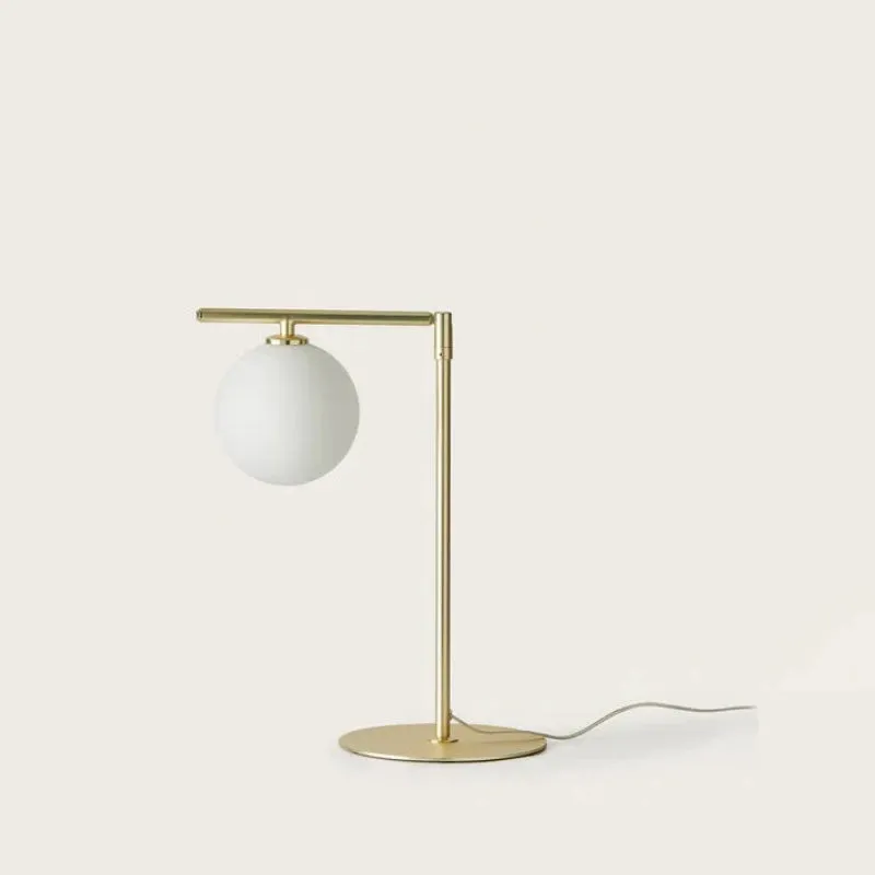 Adjustable Opal Orb Table Lamp