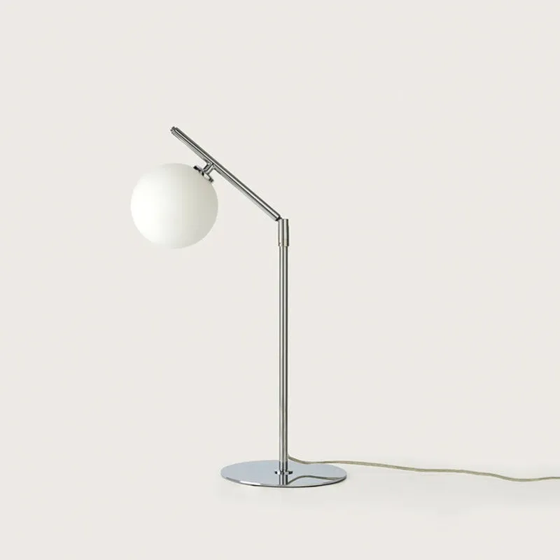 Adjustable Opal Orb Table Lamp