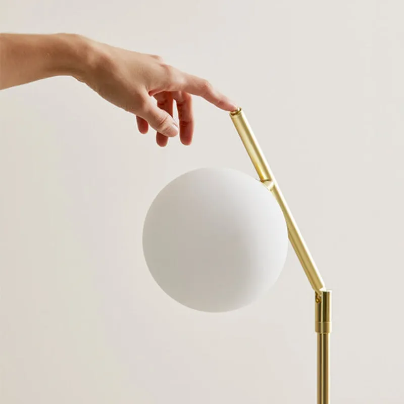 Adjustable Opal Orb Table Lamp
