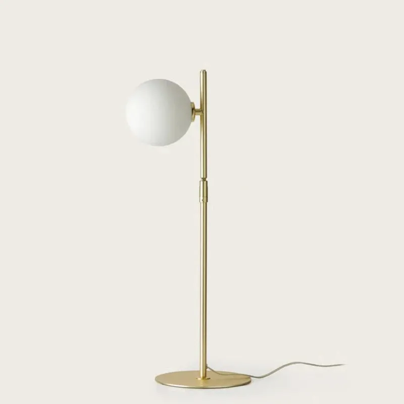 Adjustable Opal Orb Table Lamp