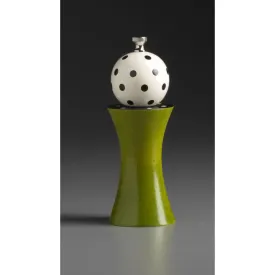 Alpha in Lime, White, and Black Wooden Salt or Pepper Mill Grinder Shaker by Robert Wilhelm of Raw Design