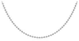 Alternating Clusters Diamond Lab-Grown Diamond Necklace with 17.89 ct.(finished) 2.3mm, 5mm