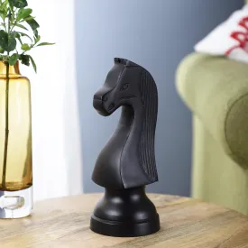 Aluminium Black Chess Horse For Table Decor | Decorative Unique Gifting Showpiece