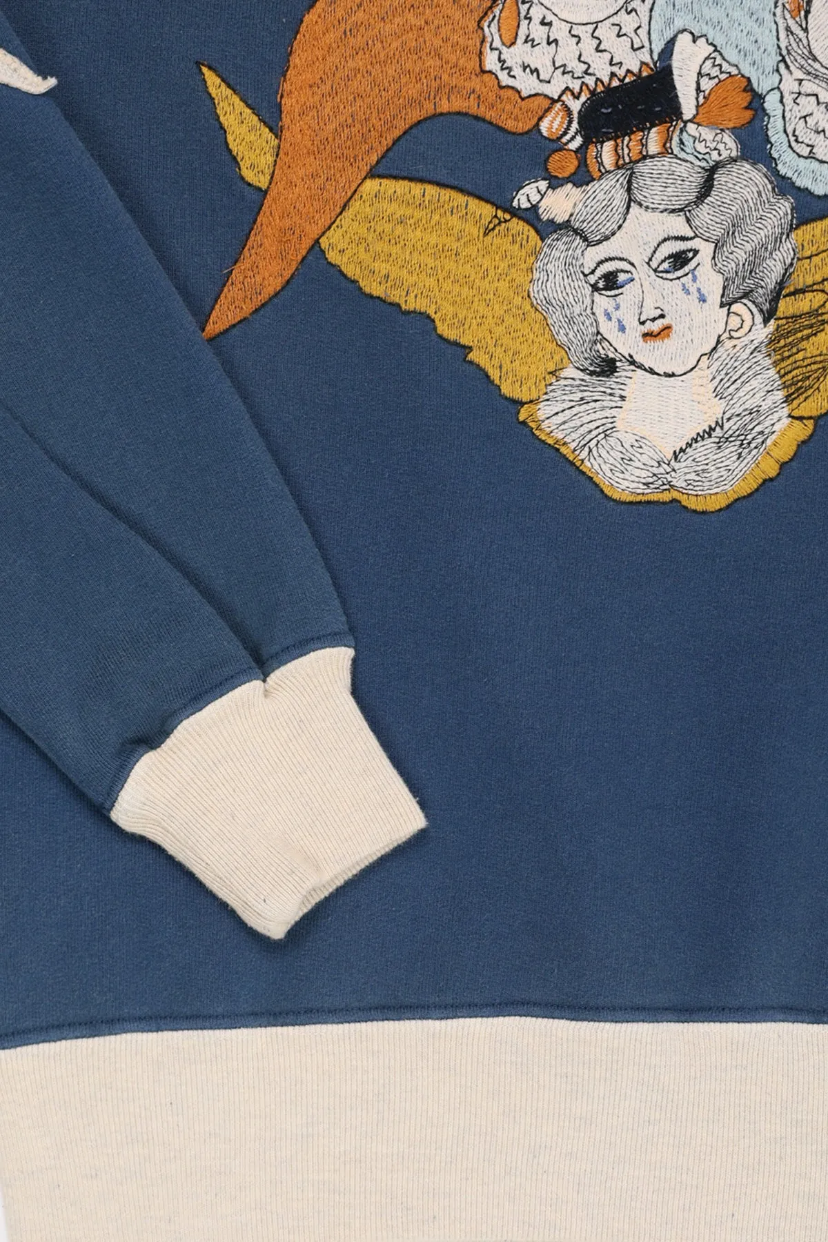 Angel Crewneck - Navy/Oatmeal