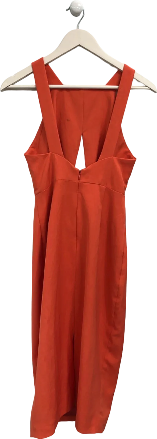 AQ/AQ Red Cutout Midi Dress UK 8