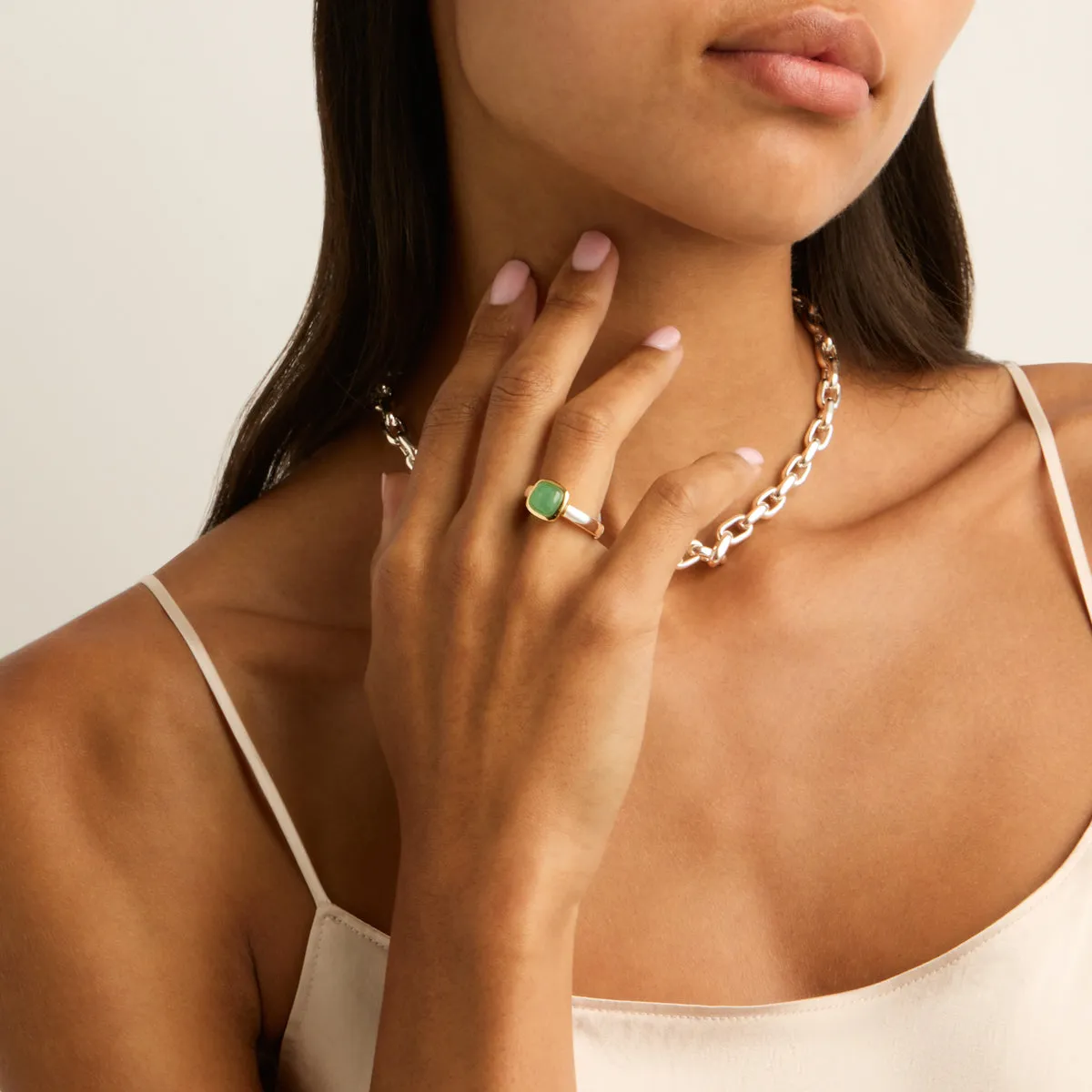 Aura Green Aventurine Ring
