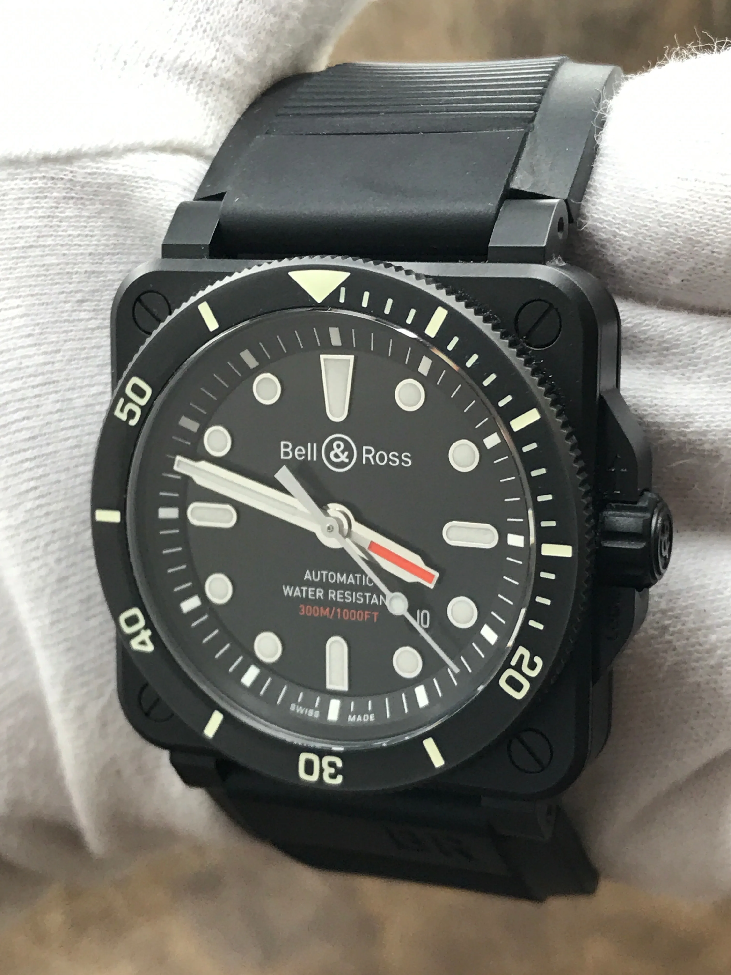 Bell & Ross BR 03-92 DIVER BLACK MATTE BR03-92-Diver Black Dial Automatic Men's Watch