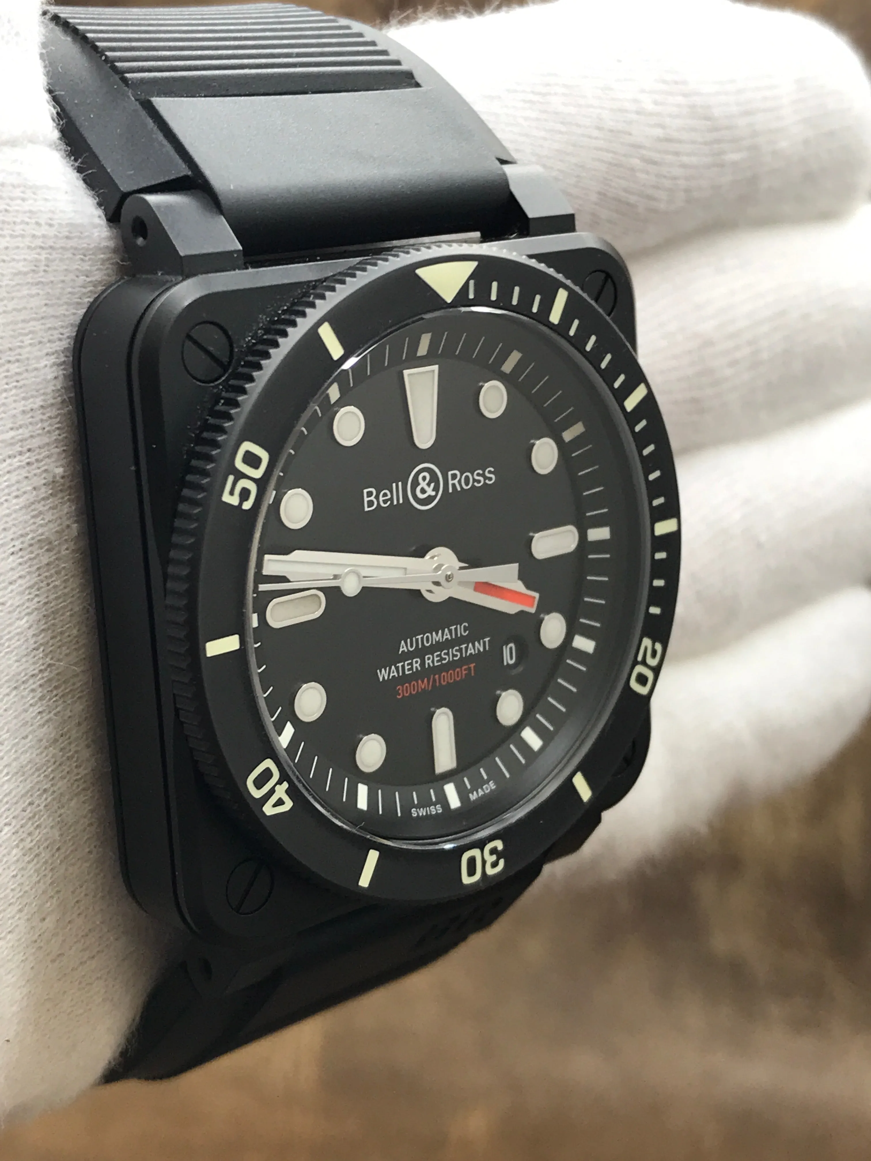 Bell & Ross BR 03-92 DIVER BLACK MATTE BR03-92-Diver Black Dial Automatic Men's Watch