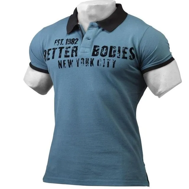 Better Bodies Graphic Piquet - Ocean Blue