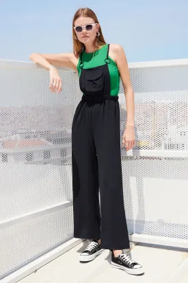 BGD Women Hanging Gardener Jumpsuit - Black - Avondale