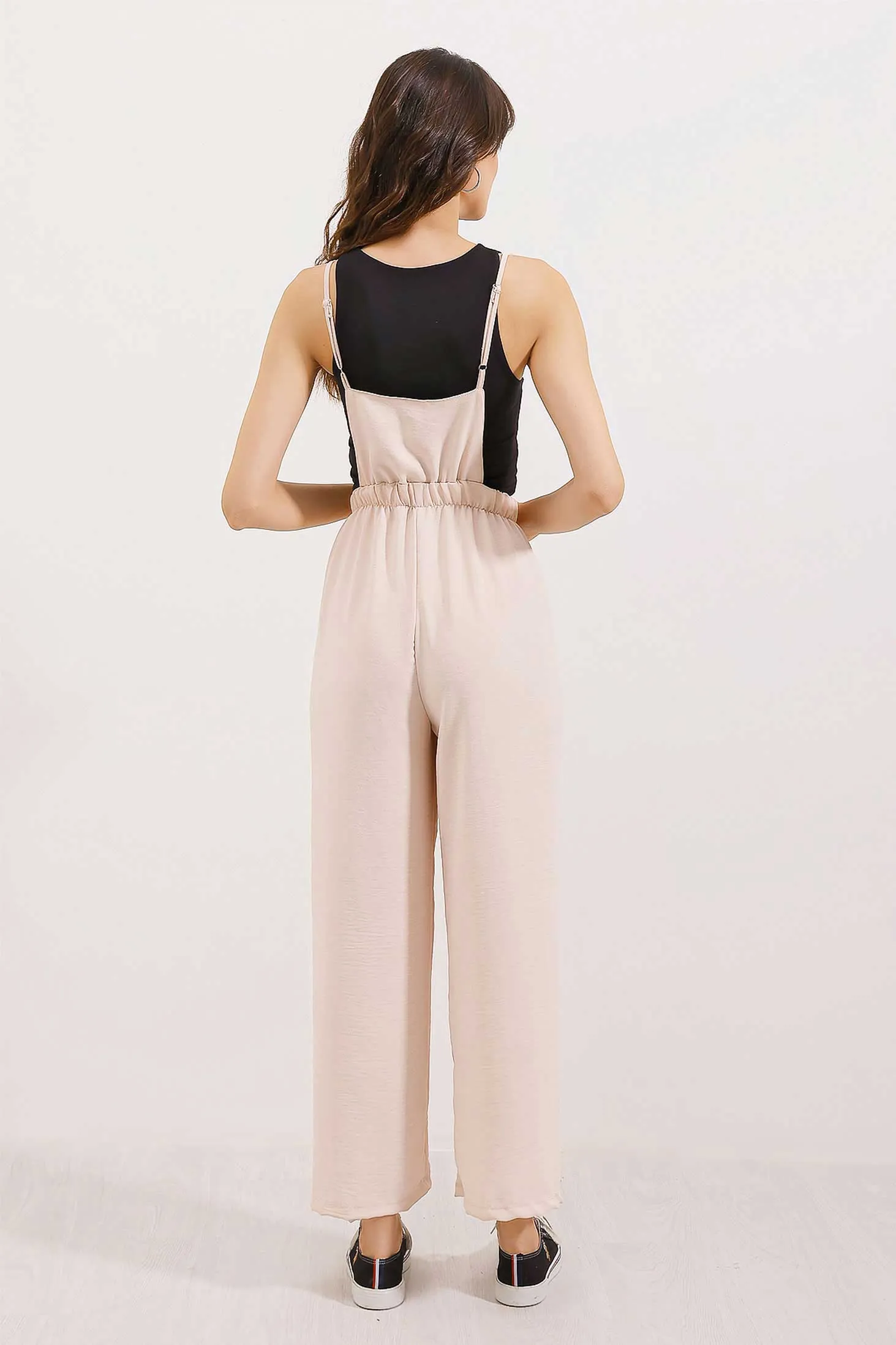 BGD Women Hanging Gardener Overalls - Beige - Avondale