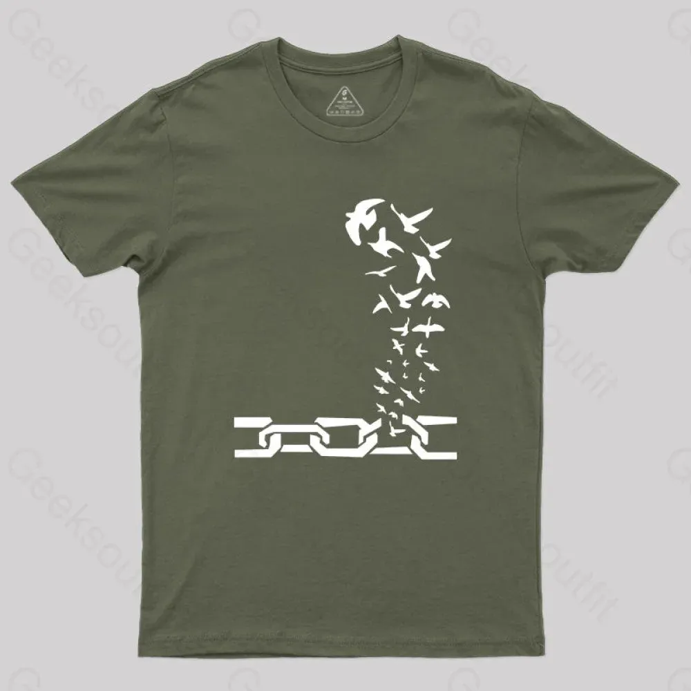Birds Fly Out of The  Shackles T-Shirt