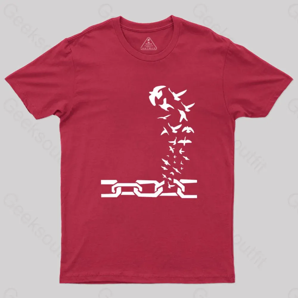 Birds Fly Out of The  Shackles T-Shirt