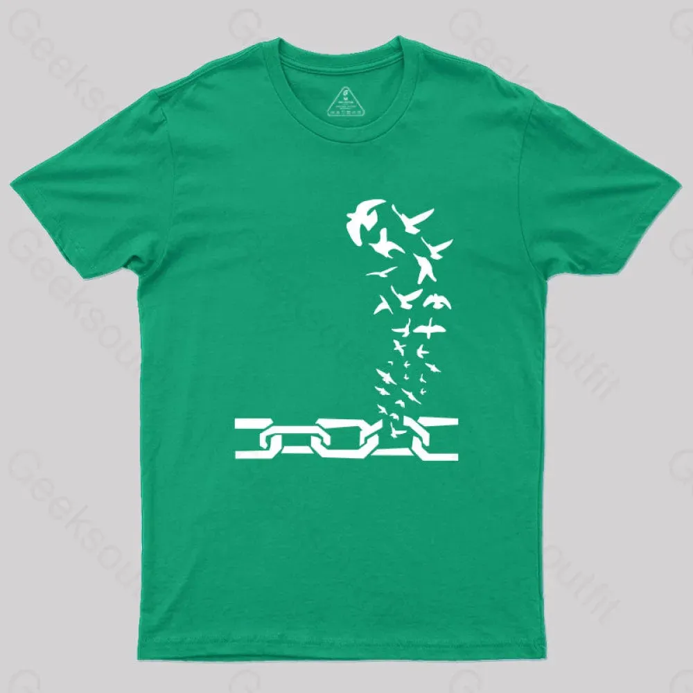 Birds Fly Out of The  Shackles T-Shirt