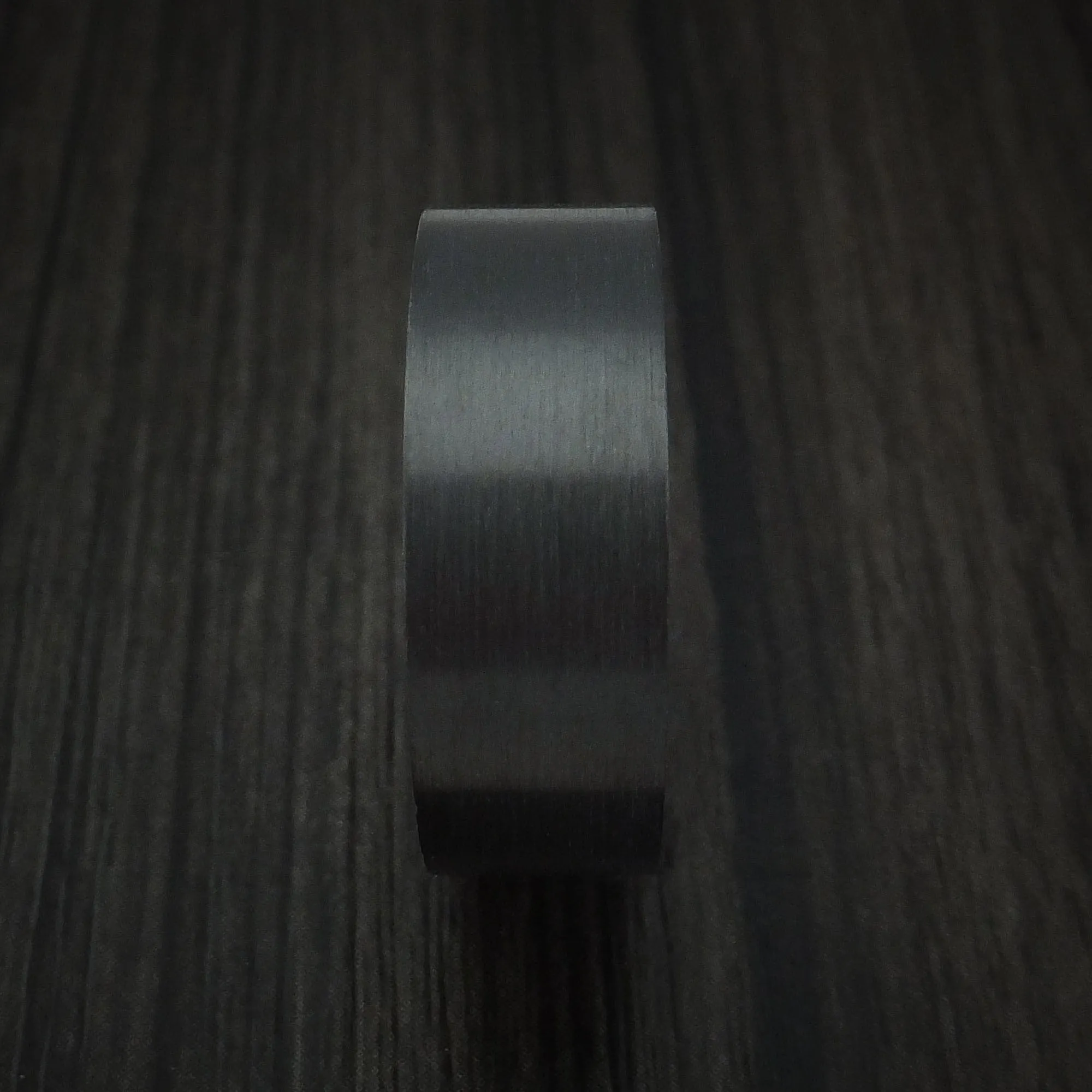Black Titanium Men's Ring with Hardwood Interior Sleeve Custom Made