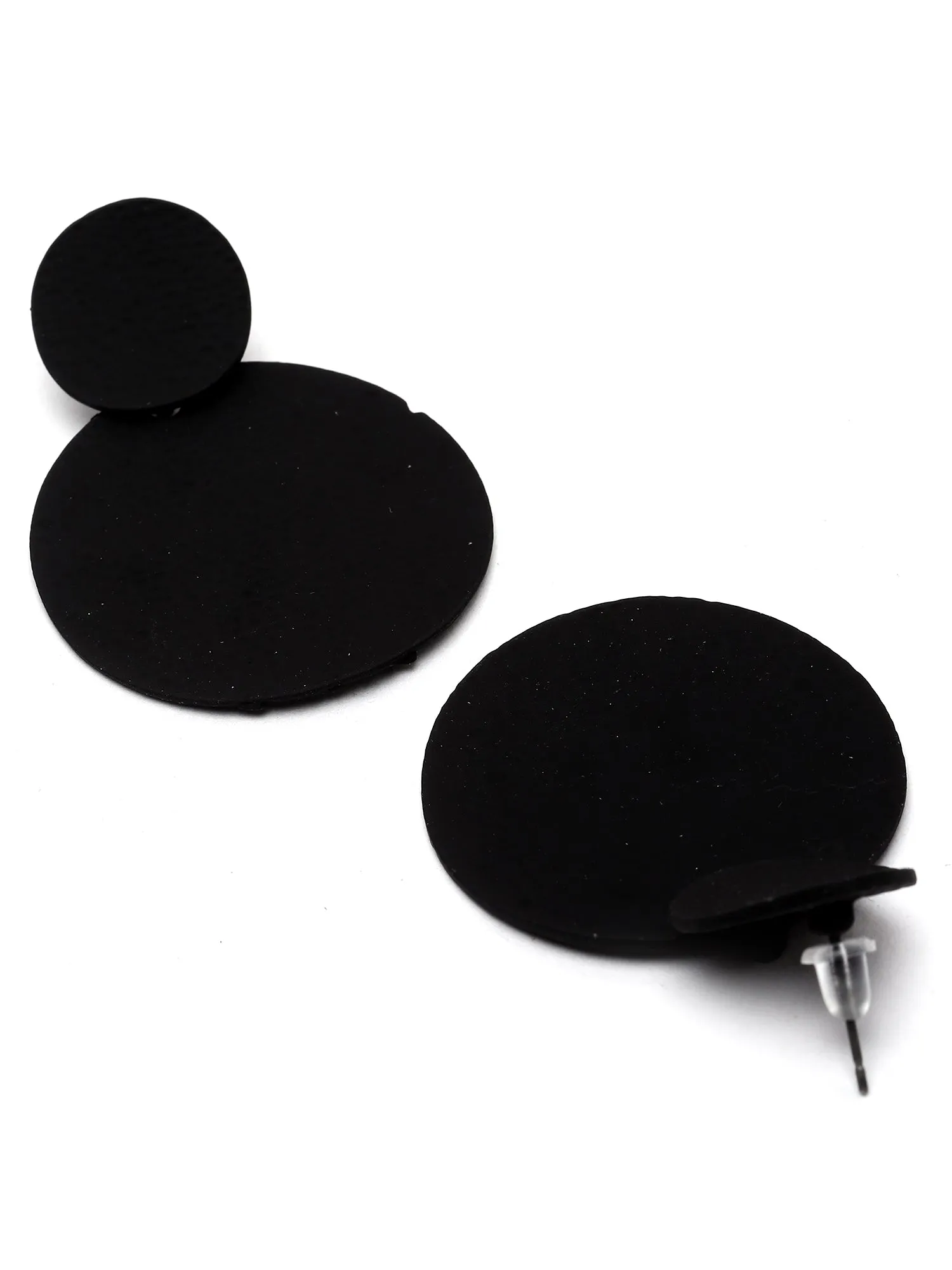Bohey by KARATCART Black Matt Finish Dangler Earrings for Women