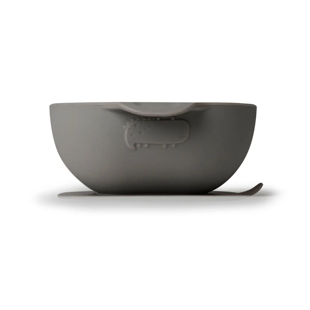Born to be Wild Silicone Snack Bowl - Silver Grey