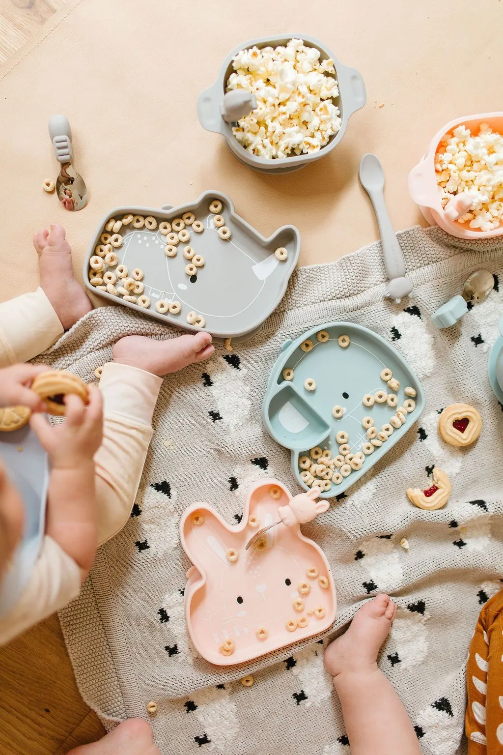 Born to be Wild Silicone Snack Bowl - Silver Grey