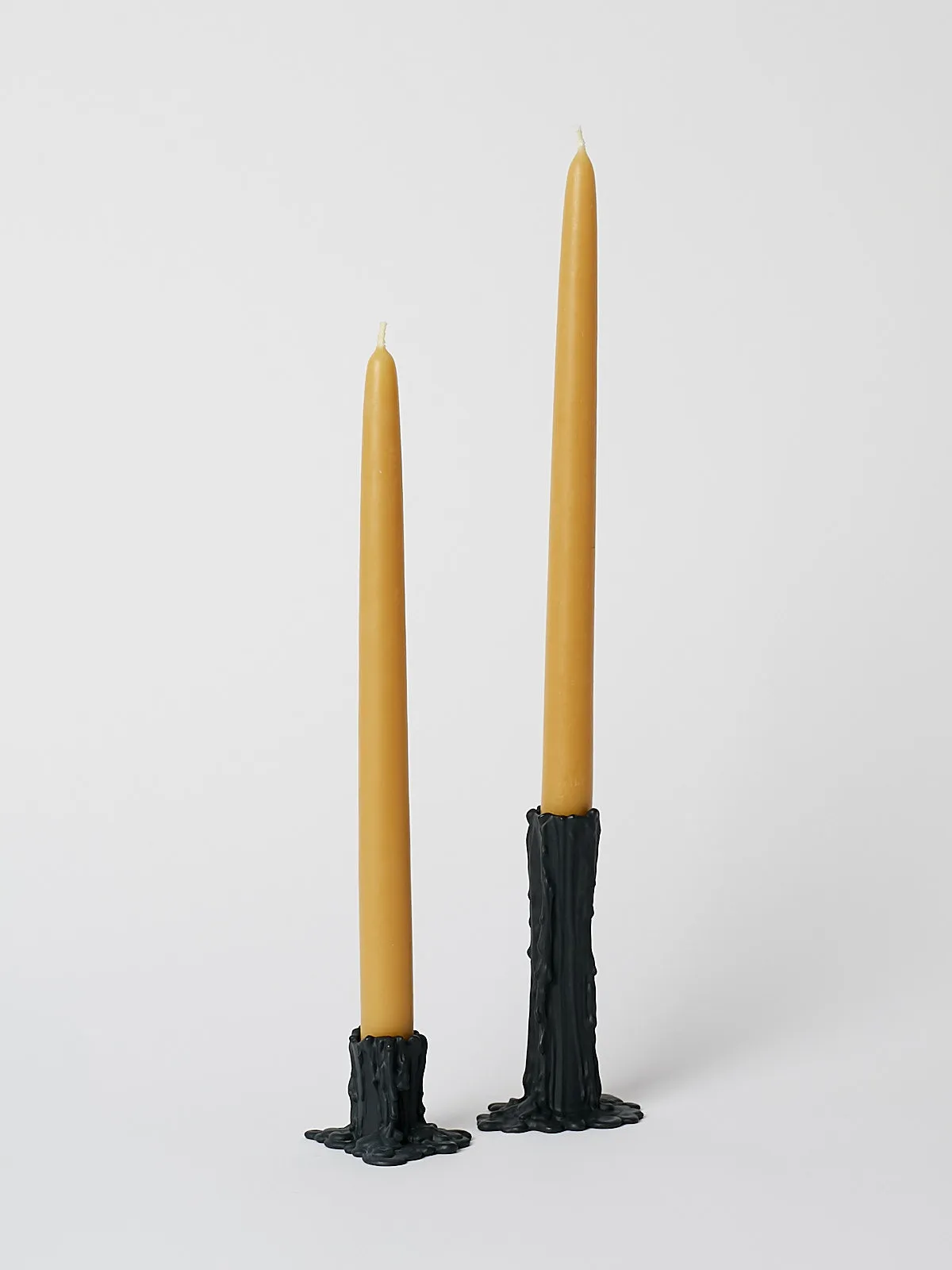 Candlestick Vesuvius 13cm in Black Bisque