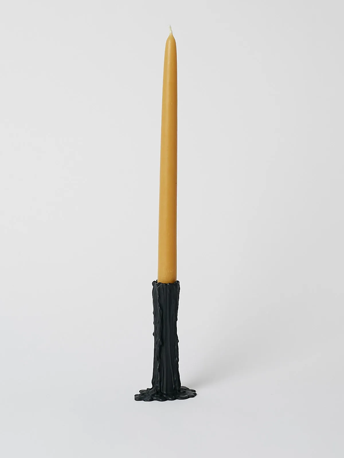 Candlestick Vesuvius 13cm in Black Bisque