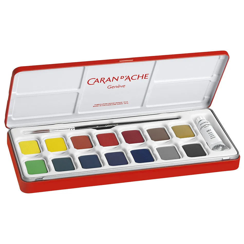 Caran d'Ache Gouache Studio Colour Tablets Tin of 15