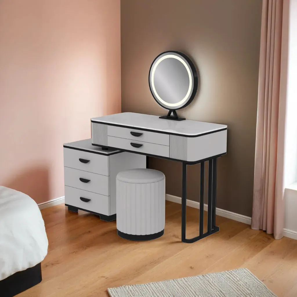 Cassian Extendable Dressing Table with Sintered Stone Top