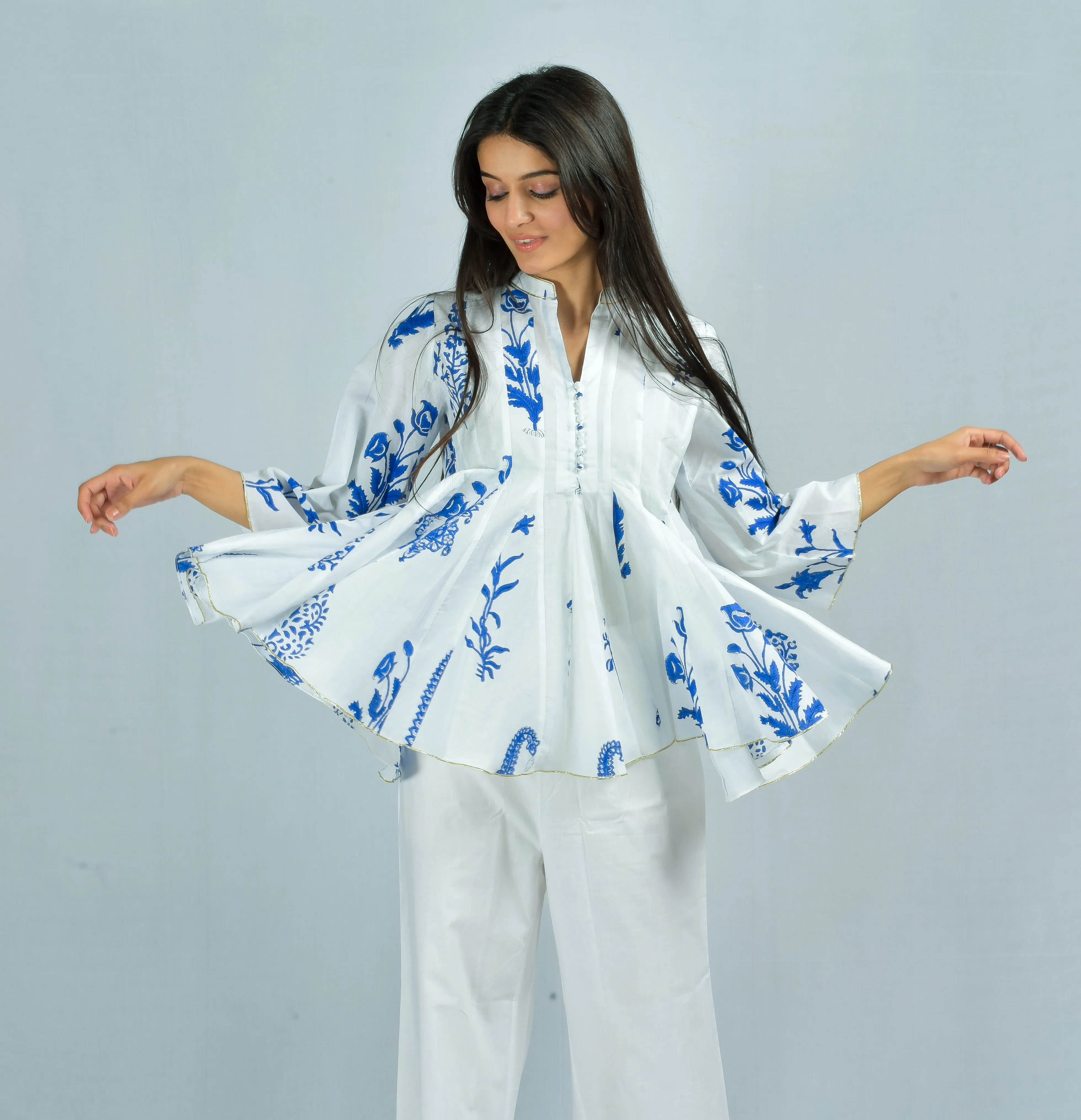 CHANDANI KALI TOP Jaykirti Block Print