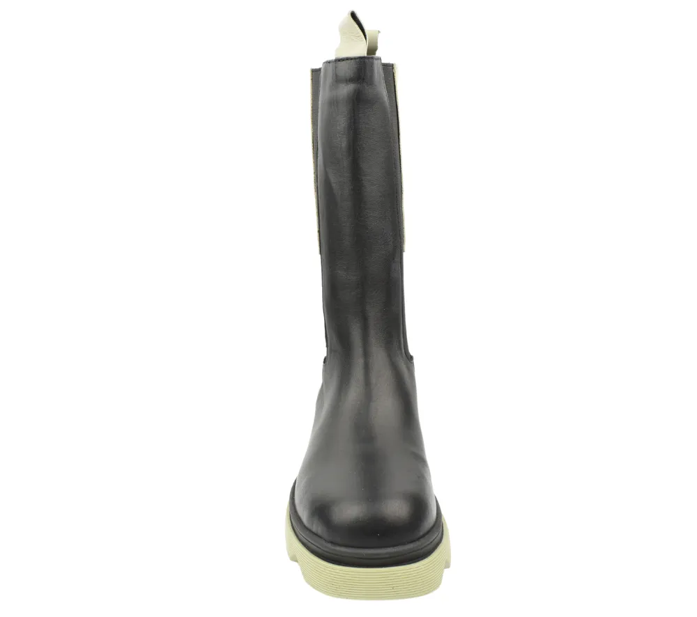 Cizme casual, dama, ANNA VIOTTI, D30-315-99 L2-N negru, piele naturala