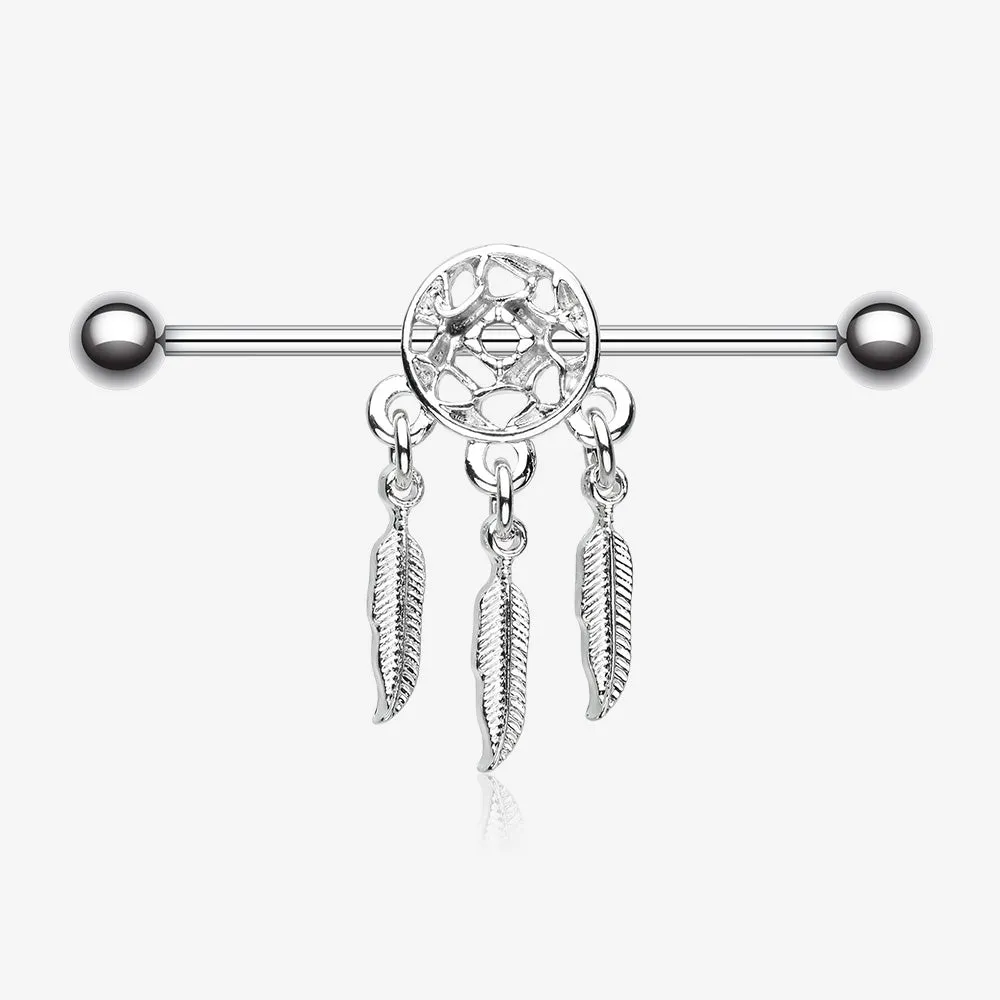 Classic Dreamcatcher Steel Industrial Barbell