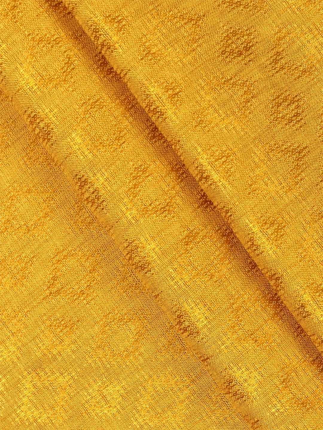 Cotton Rich Self Design Shirt Fabric Yellow High Style