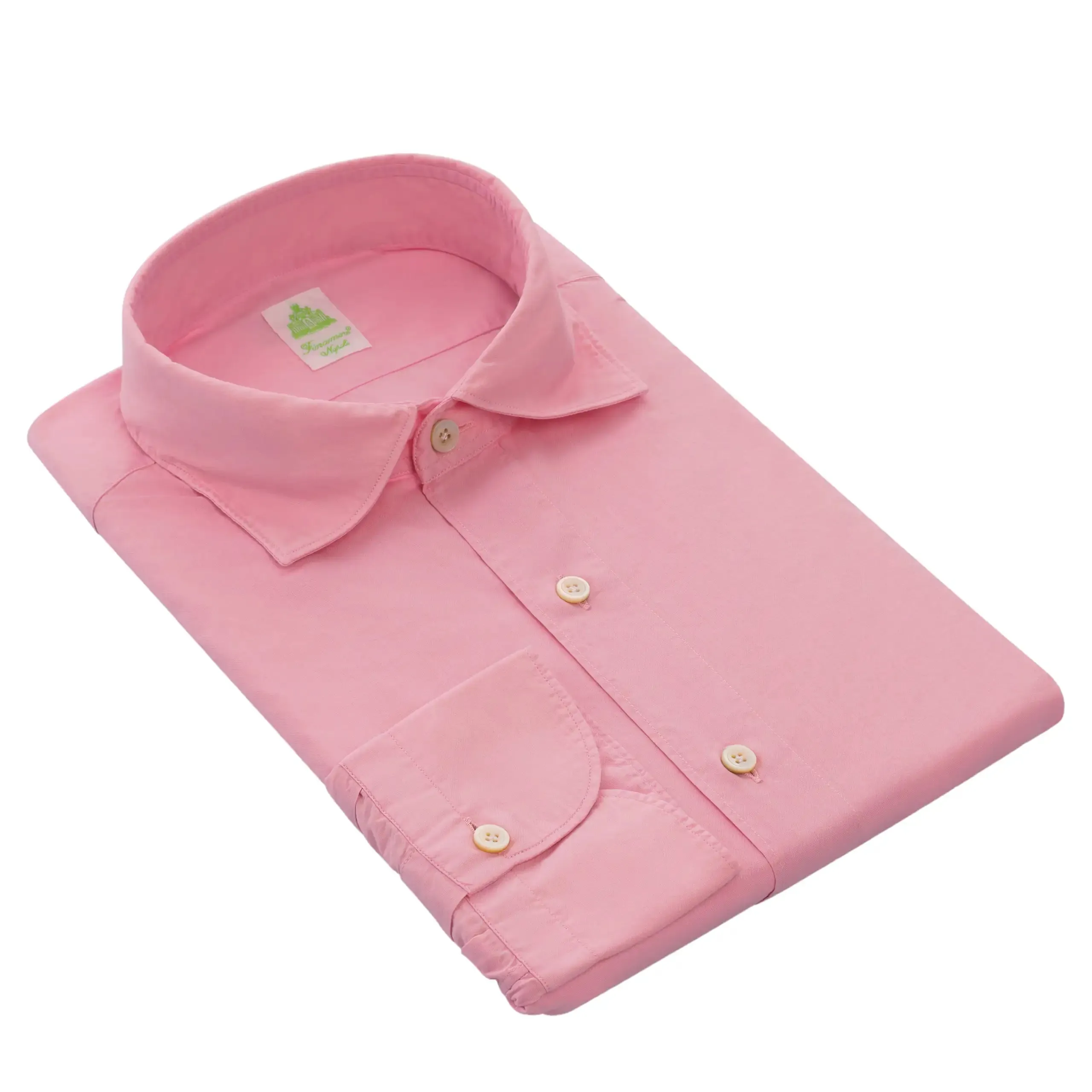 Cotton Shirt in Pinky with Soft Collar