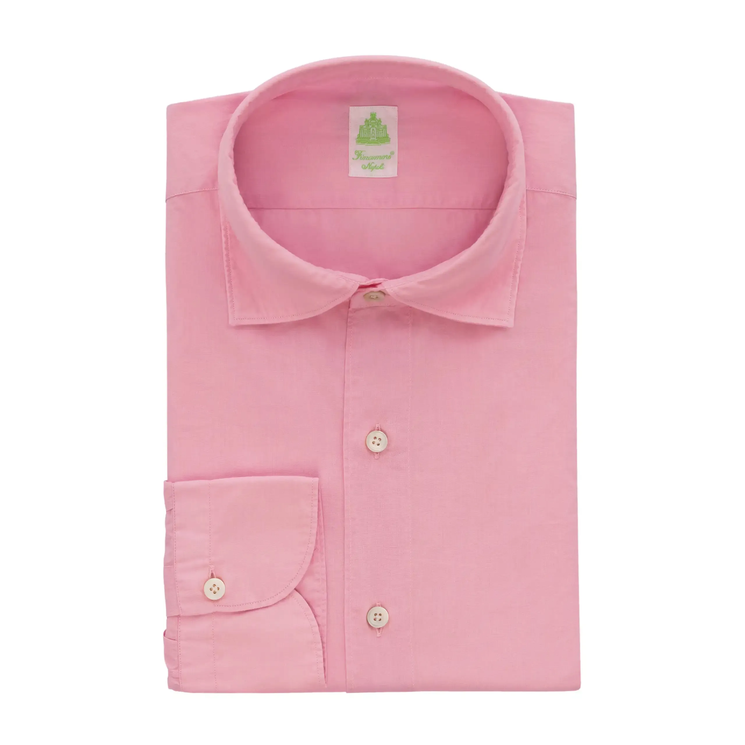 Cotton Shirt in Pinky with Soft Collar