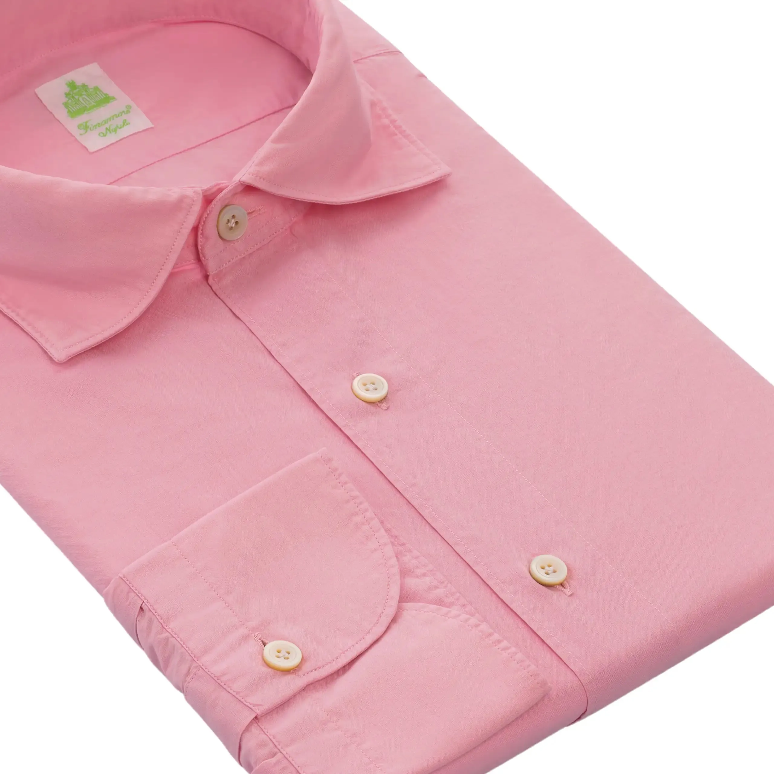 Cotton Shirt in Pinky with Soft Collar