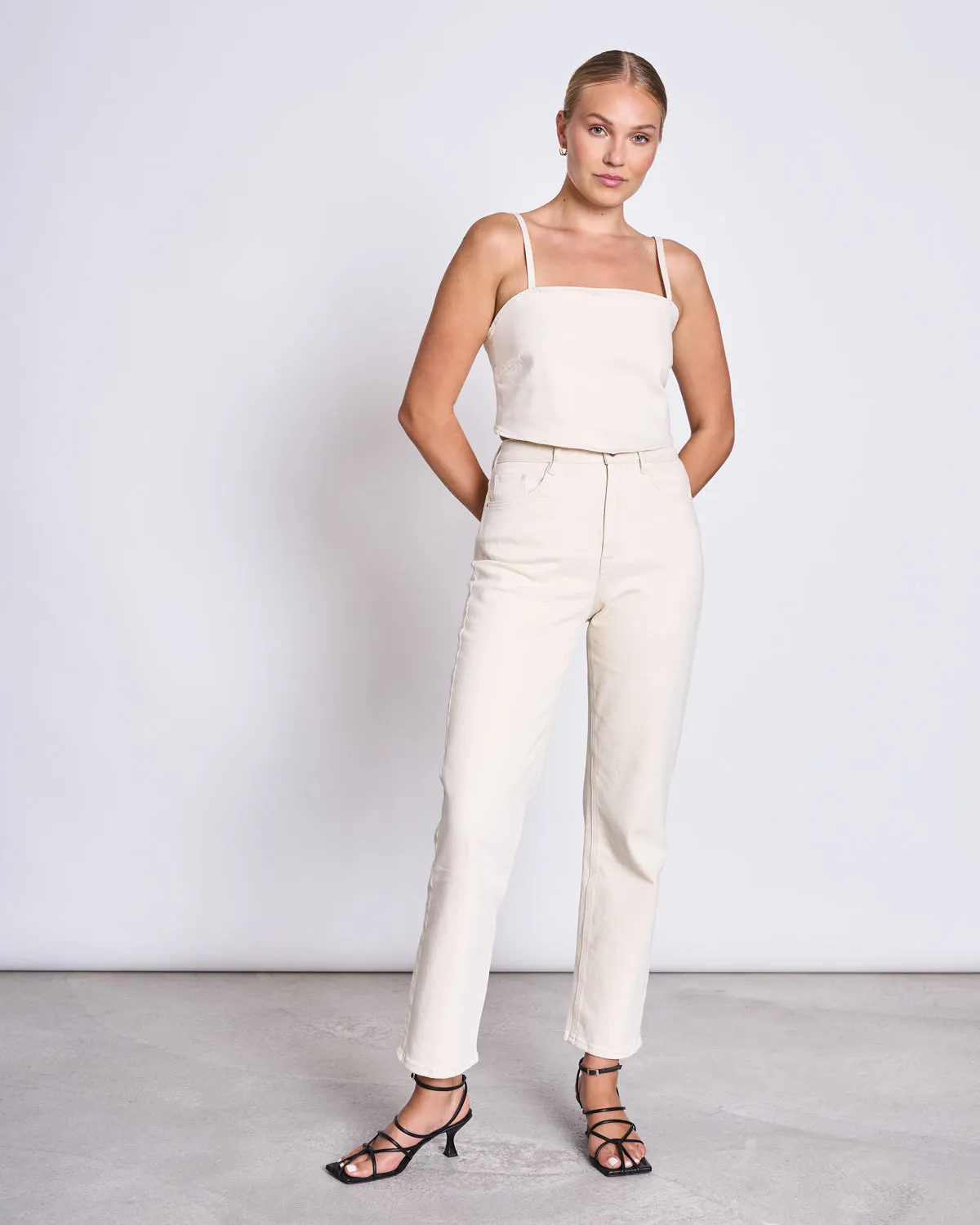 DENIM TOP SERA ECRU
