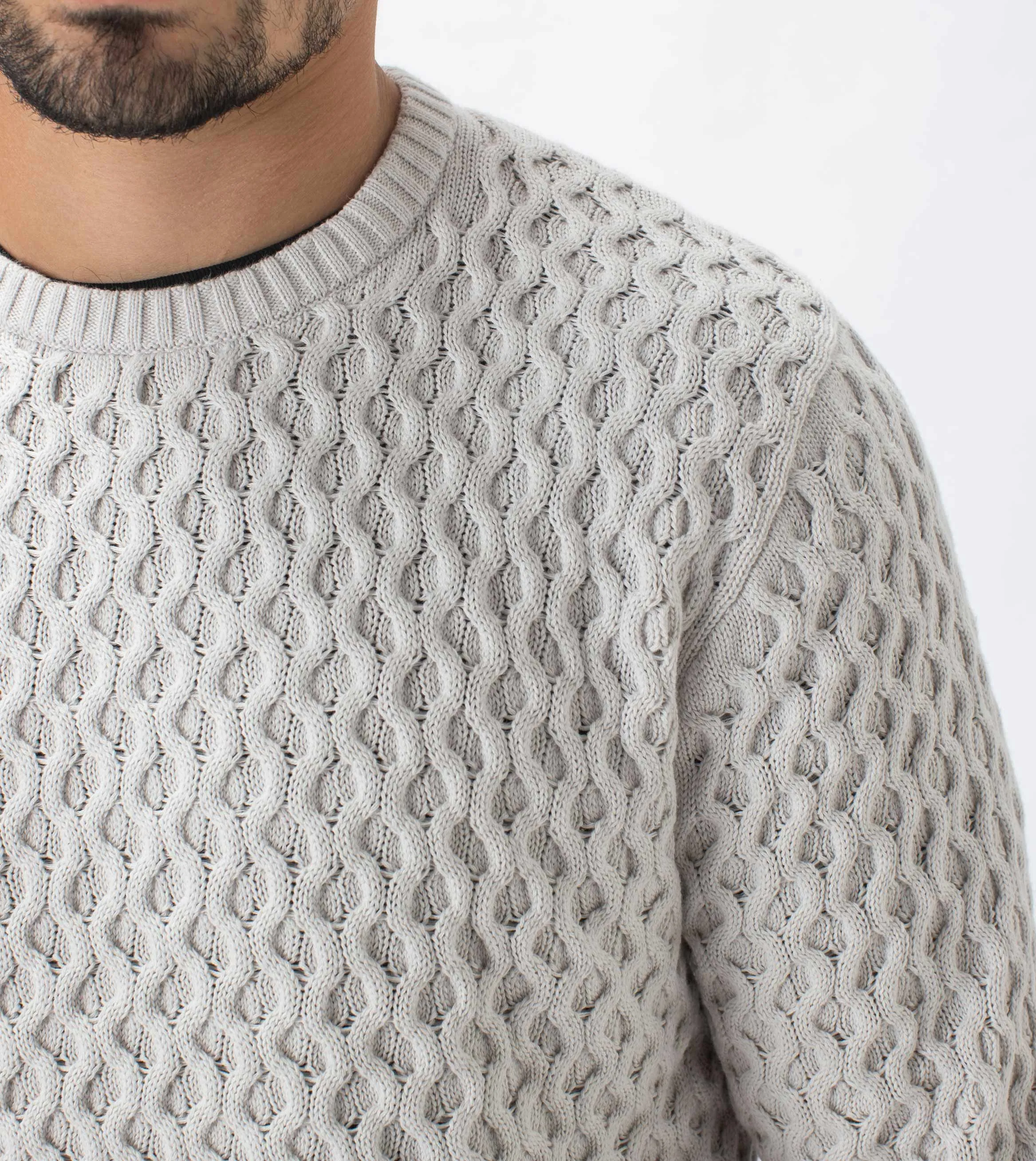 Diamond Crew Knit Frost