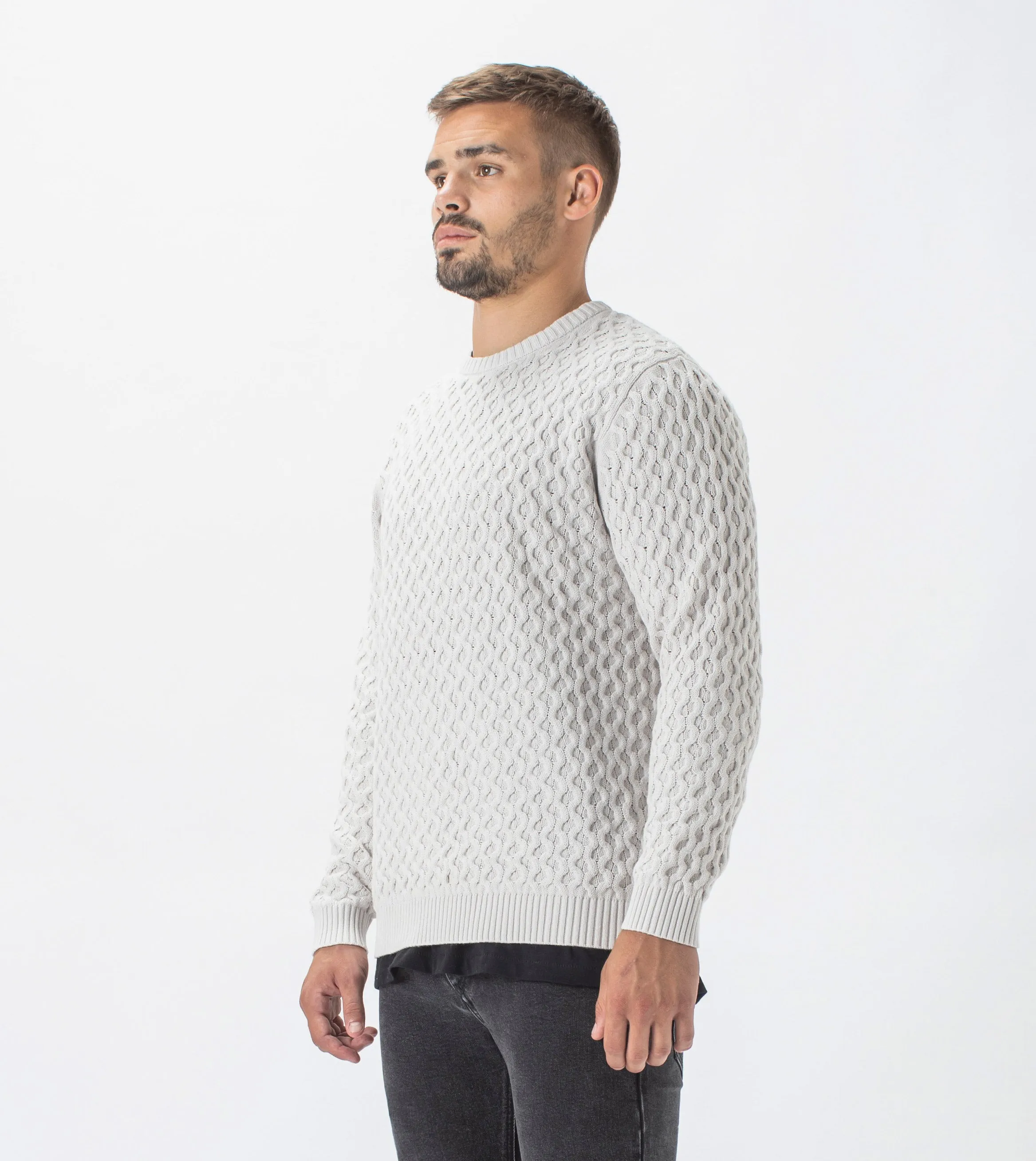 Diamond Crew Knit Frost