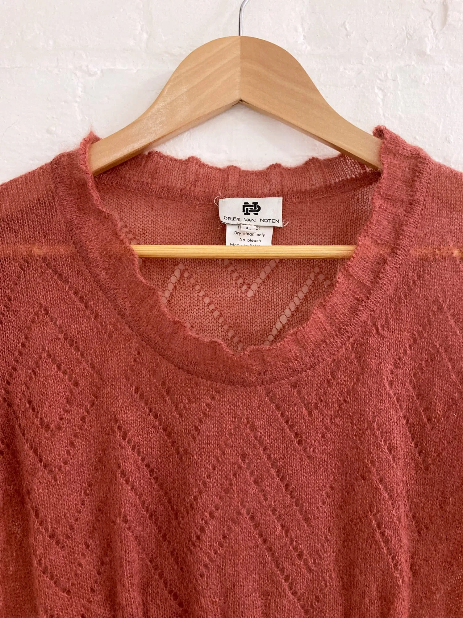 Dries van Noten 1980s - 1990s mohair blend short sleeve knit