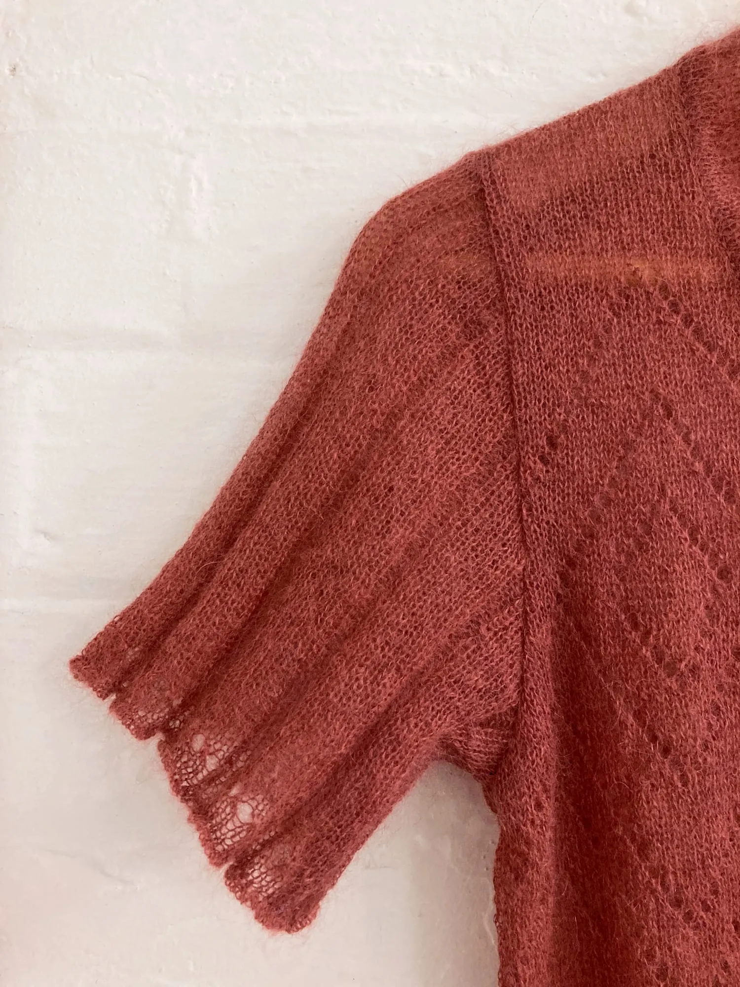 Dries van Noten 1980s - 1990s mohair blend short sleeve knit