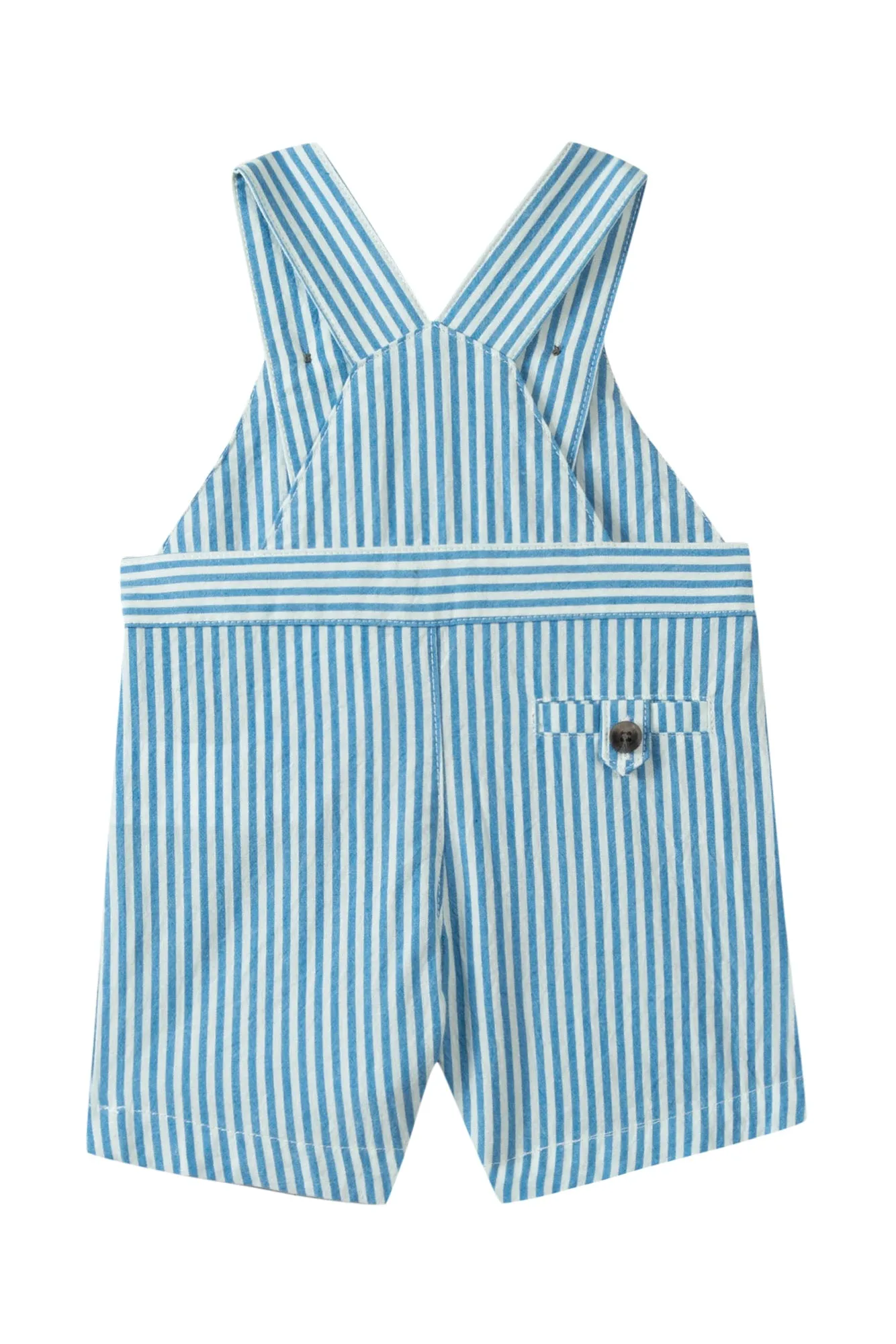 Dungarees - Denim striped seersucker