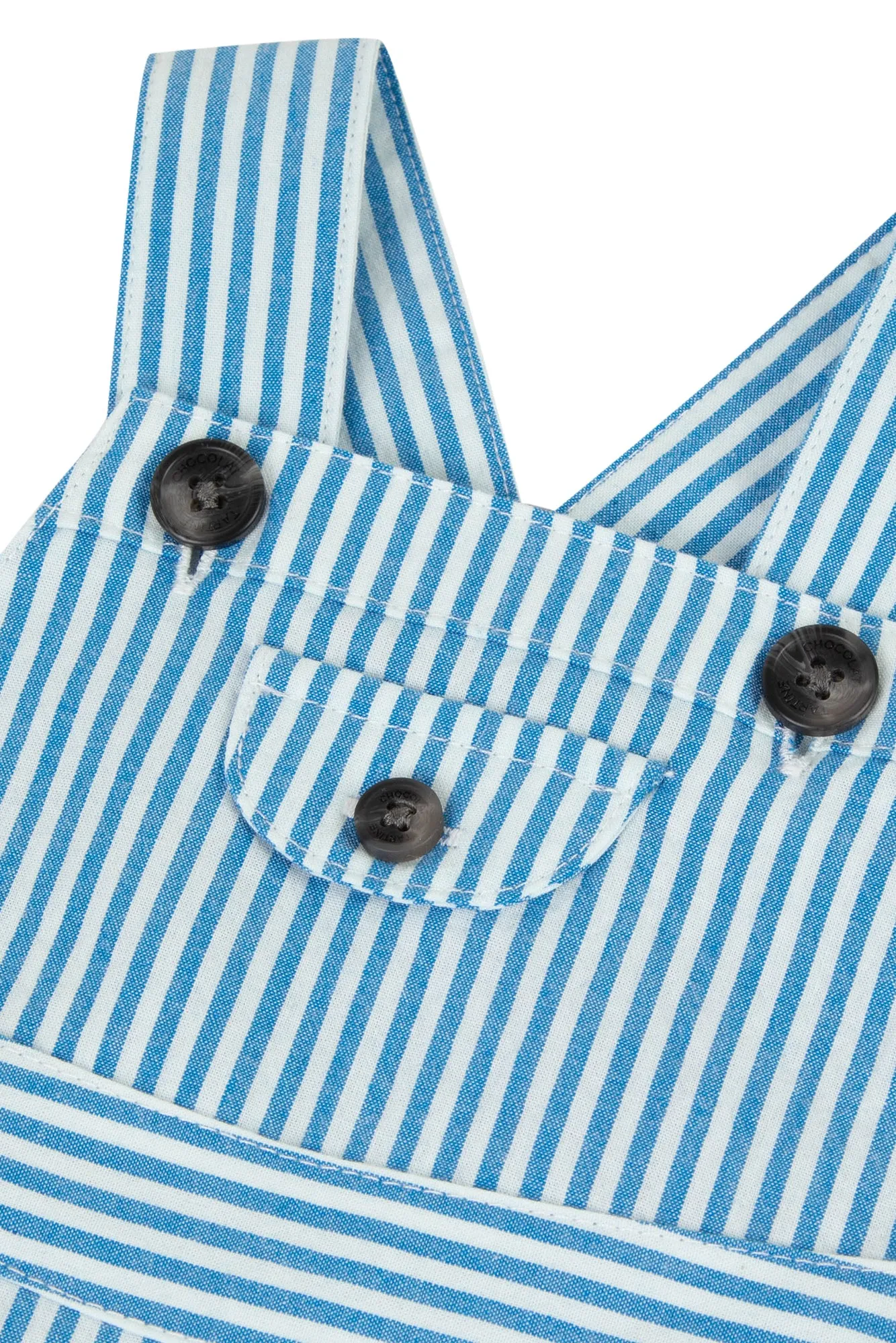 Dungarees - Denim striped seersucker