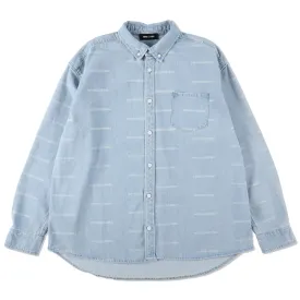 EDGE LOGO DENIM SHIRT / SAX